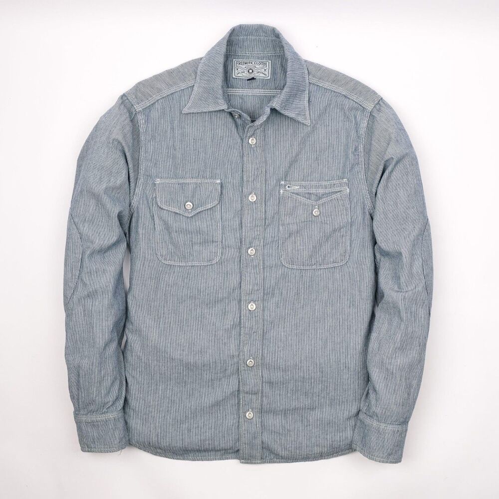 Freenote Cloth Lambert Hickory Stripe Long Sleeve Shirt | Men's Large - Picture 11 of 11